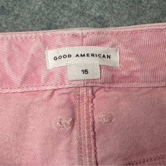 Good American Good Boy Flare Jeans Mineral Rose Quartz. Sz: 15 - Picture 9 of 14